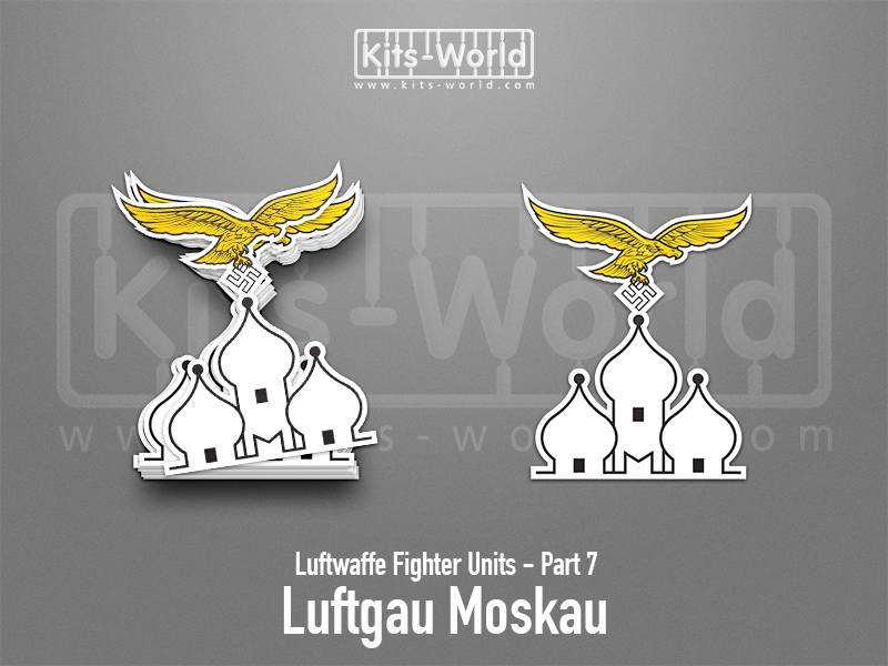 Kitsworld SAV Sticker - Luftwaffe Fighter Units - Luftgau Moskau W:77mm x H:100mm 